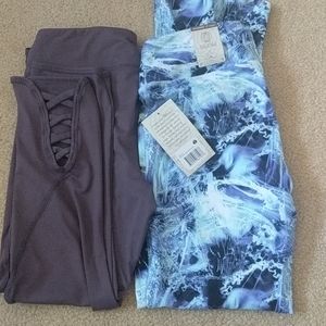 Blue/purple workout leggings bundle